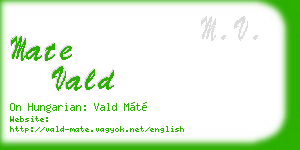 mate vald business card